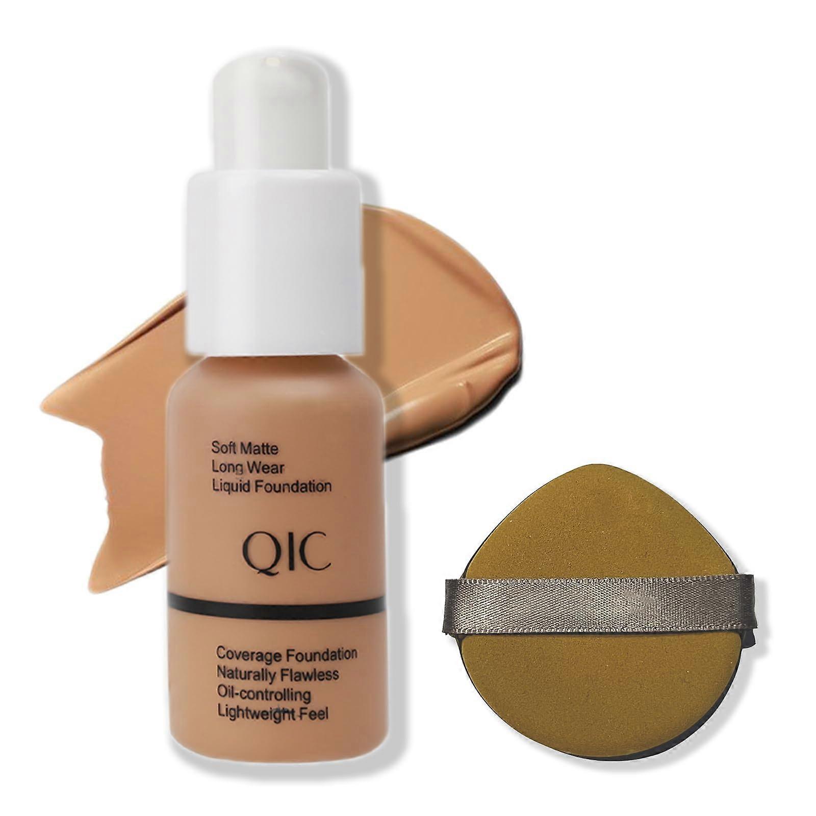 Matte Foundation Shade 105 Full Coverage Waterproof Longwear Oil Control Liquid Makeup 30ml