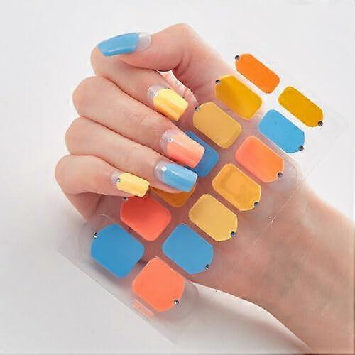 Multicolor 3D Nail Stickers for Nail Art, SelfAdhesive Decals with Textured Patterns (5)