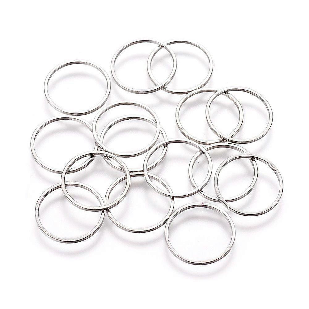 Brass Linking Rings Ring Platinum 15x0.9mm Hole: 13.3mm