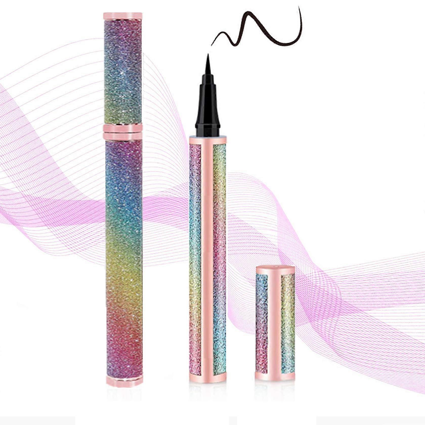 Waterproof Liquid Eyeliner Pen Set 2PCS Black Precision Tip Long Lasting Smudge Resistant