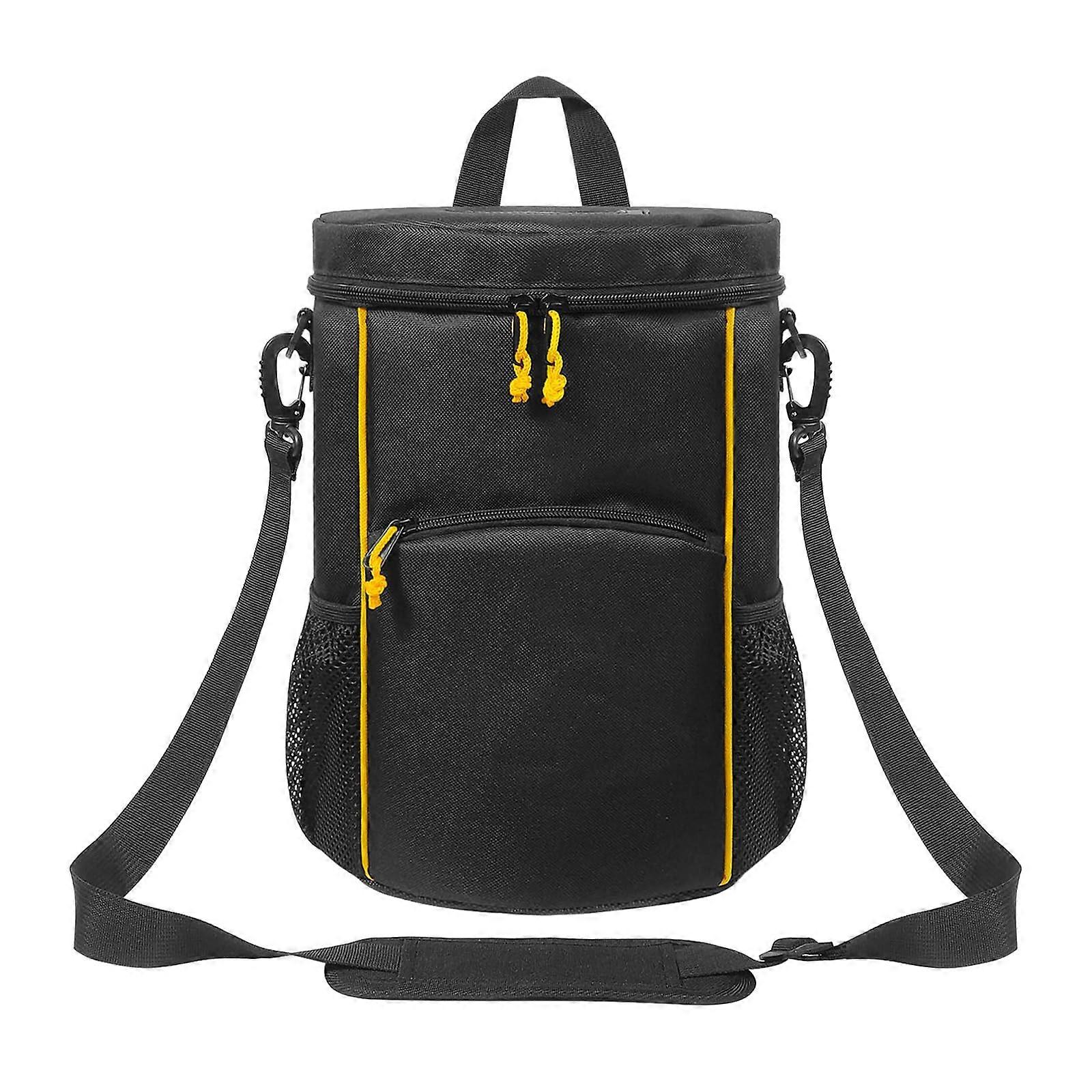 Large Capacity Waterproof Tennis Ball Bag with Shoulder Strap and Multiple Accessory Pockets