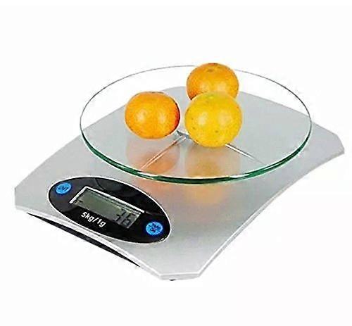 Digital Kitchen Scale 5kg Food Weighing Scale with Clear LCD Display and Multiple Unit Modes