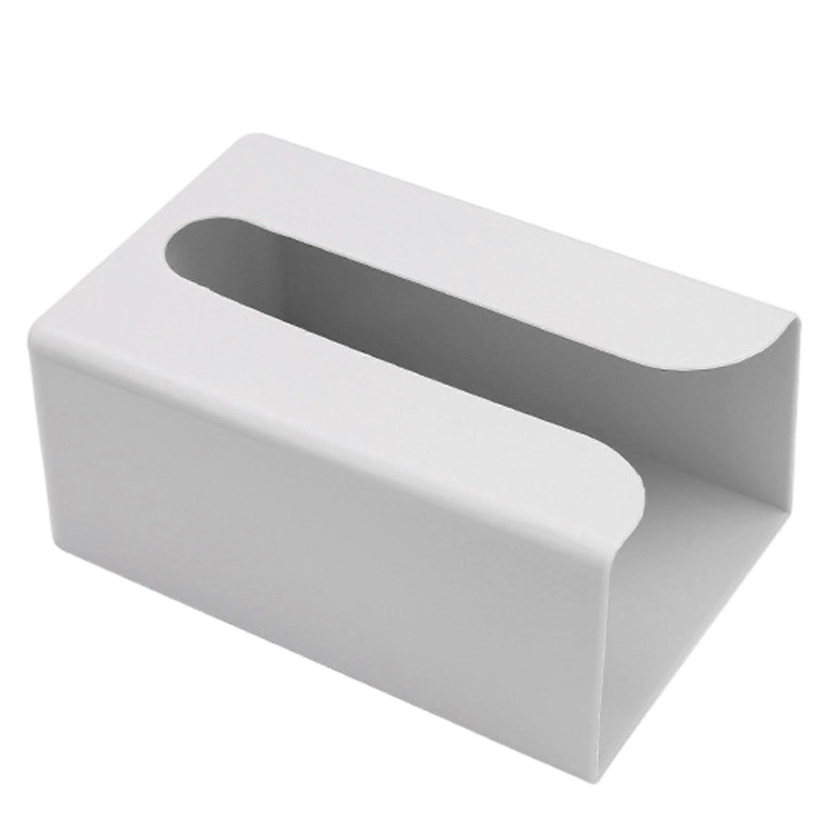 Wall Mounted Tissue Box Holder with Strong Adhesive, Open Side Design for Bathroom Kitchen Car