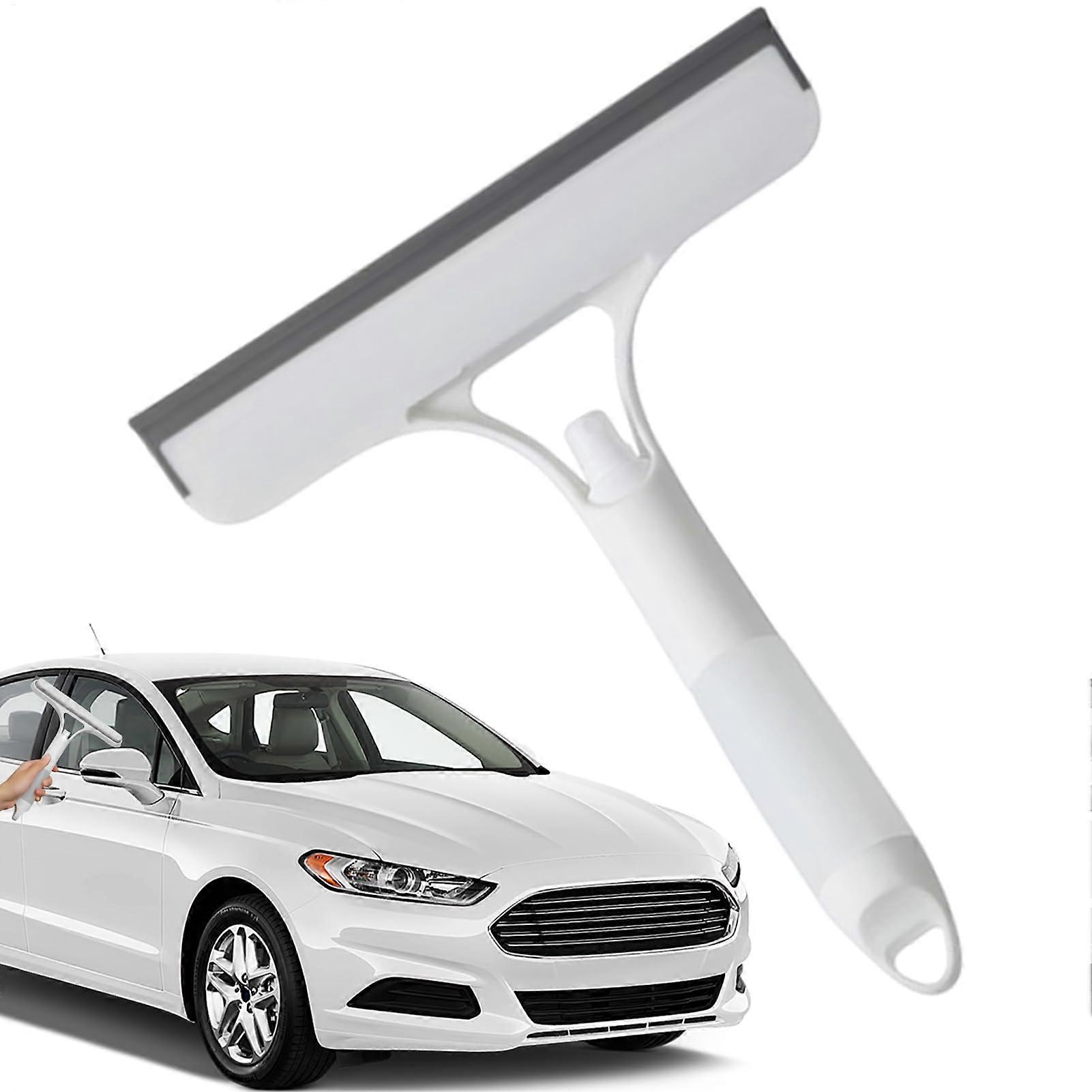 Shower Squeegee with BuiltIn Spray System and Rubber Scraper for Bathroom, Windows, Mirrors, White