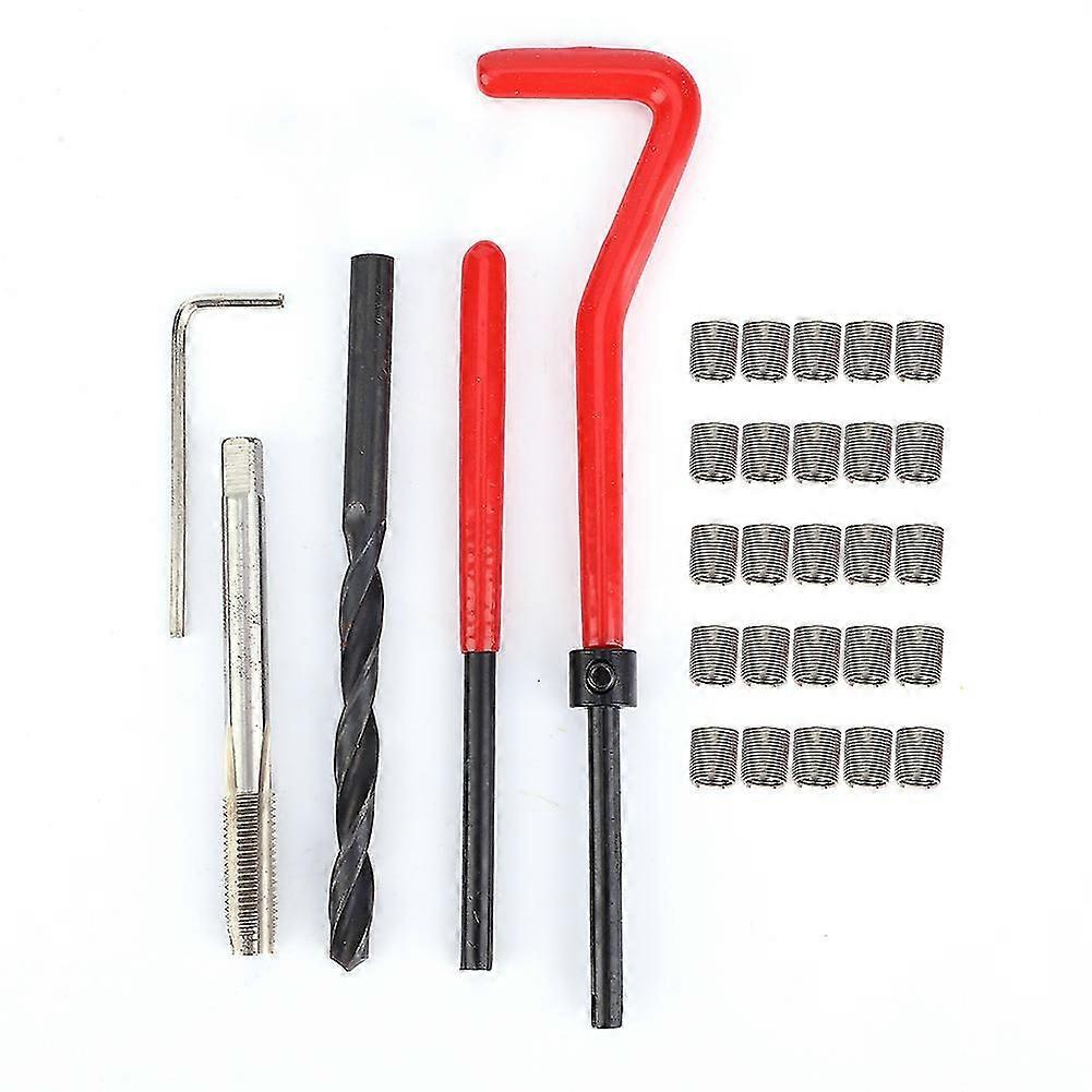 30Pcs Thread Repair Kit Stainless Steel Twisted Drill Wrench Threaded Insert Tap