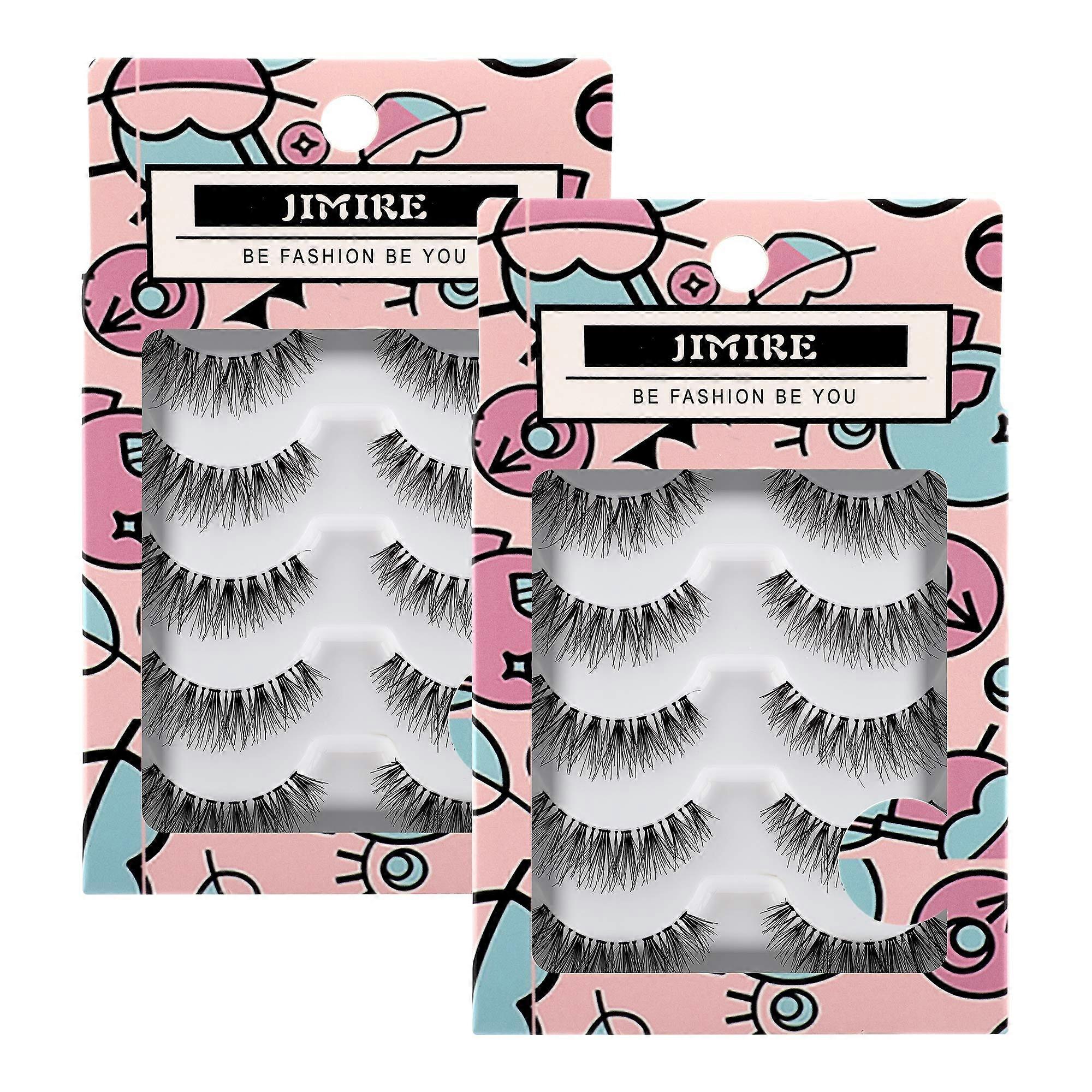 Natural False Eyelashes Multipack with Lightweight Reusable Design and Cotton Band