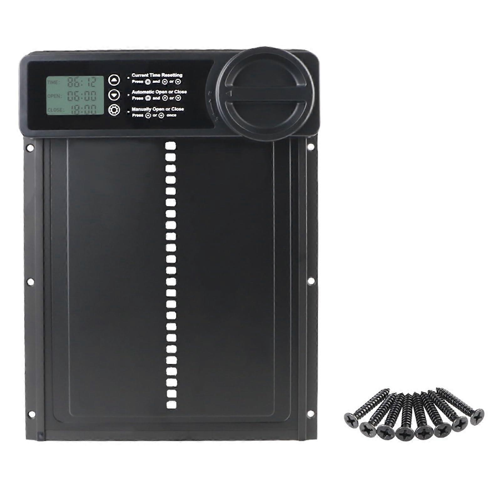 Automatic Chicken Coop Door with Timer, Battery Powered for Remote Farms, Quick Easy Install