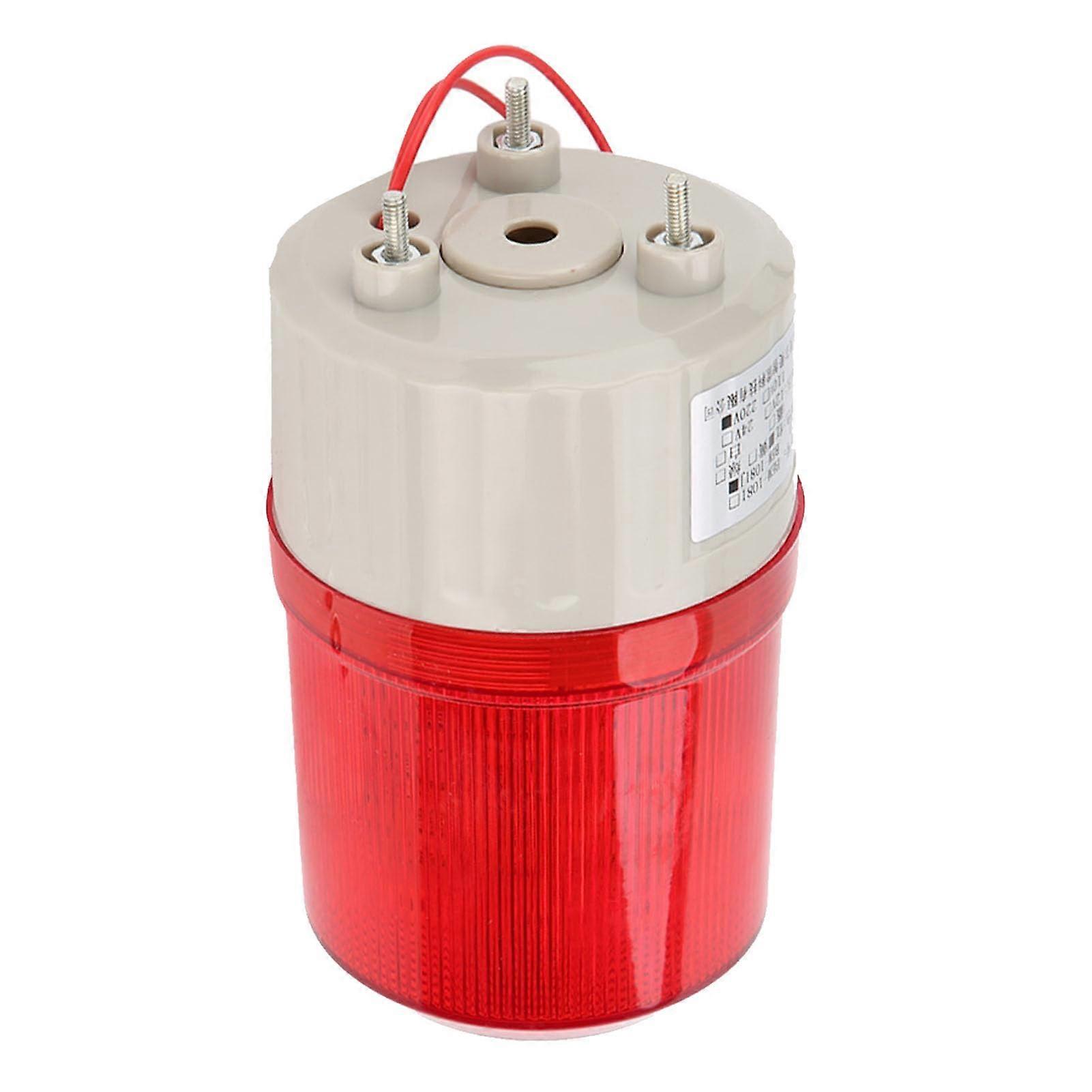 Red LED Rotating Warning Beacon with 120dB Alarm, Industrial Strobe Light for Construction Safety