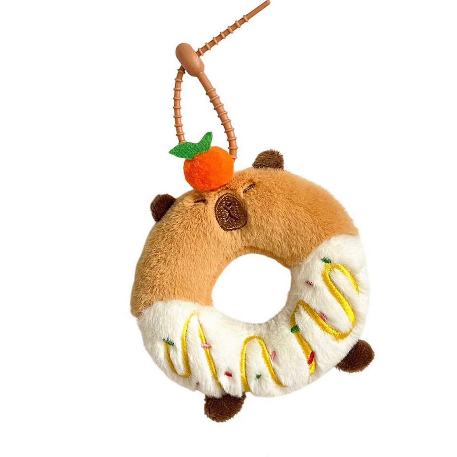 Cute Capybara Plush Keychain Bag Charm for Backpack Car Pendant Gift Accessory
