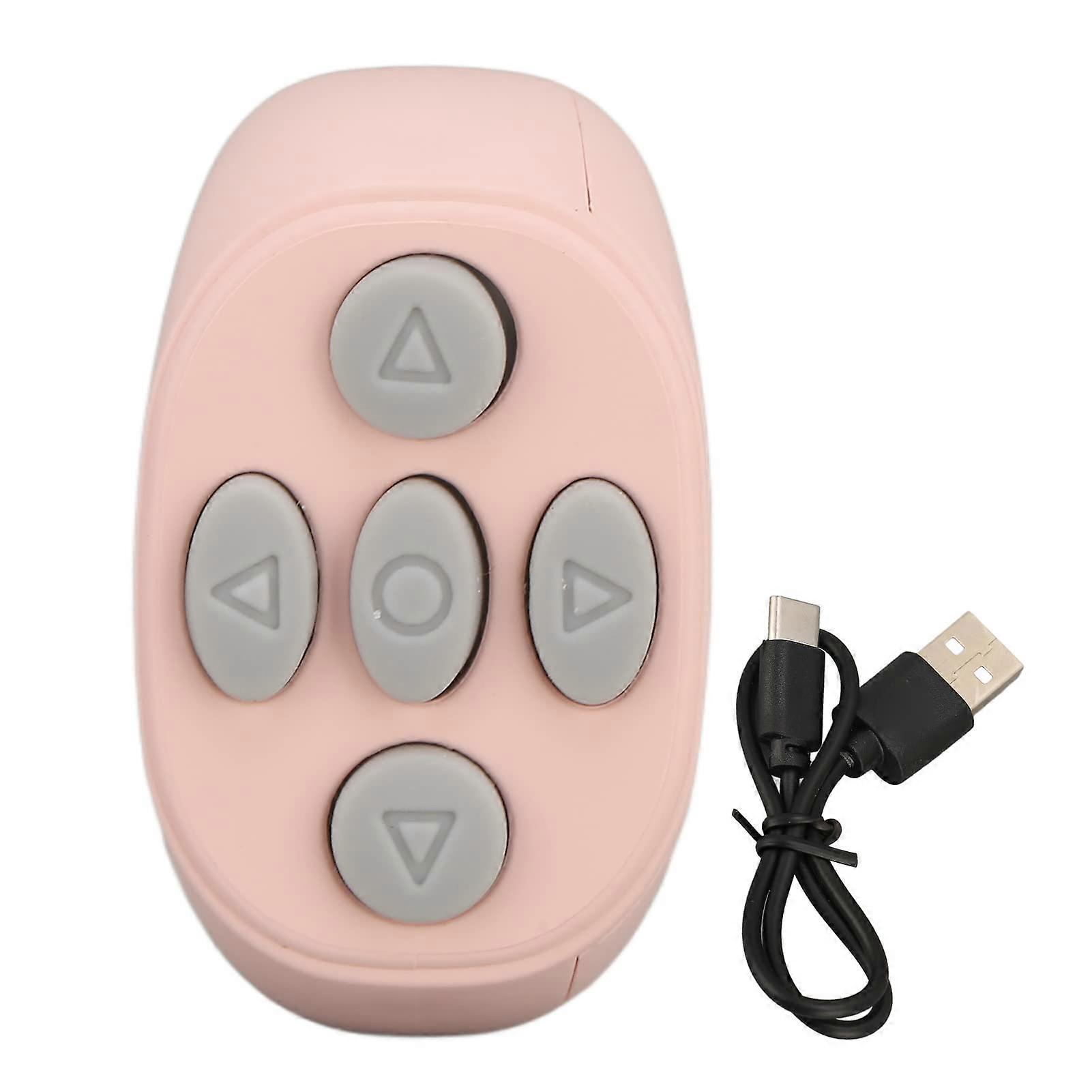 Bluetooth Remote Control with Ring Design for Selfies, Pages, Volume and Music, Pink for iOS