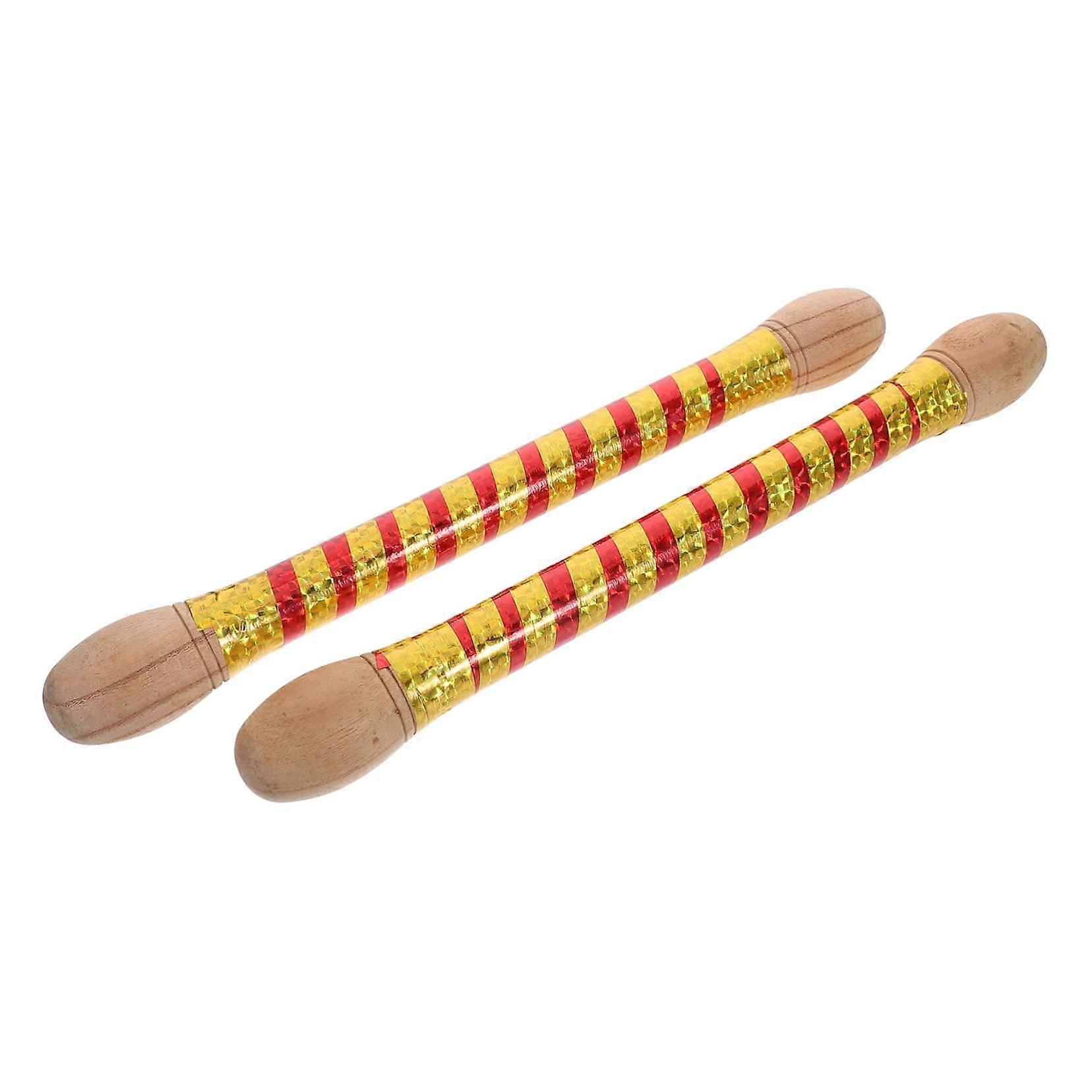 Durable Wooden Drumsticks 2pcs with Vibrant MultiColor Finish for Practice and Performance