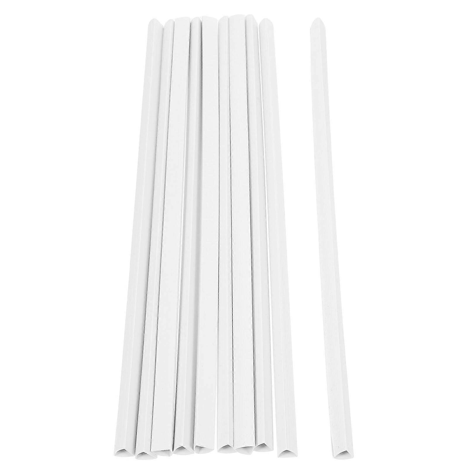 Presentation Folders Plastic Binding Bars for Office Use 30Pcs White