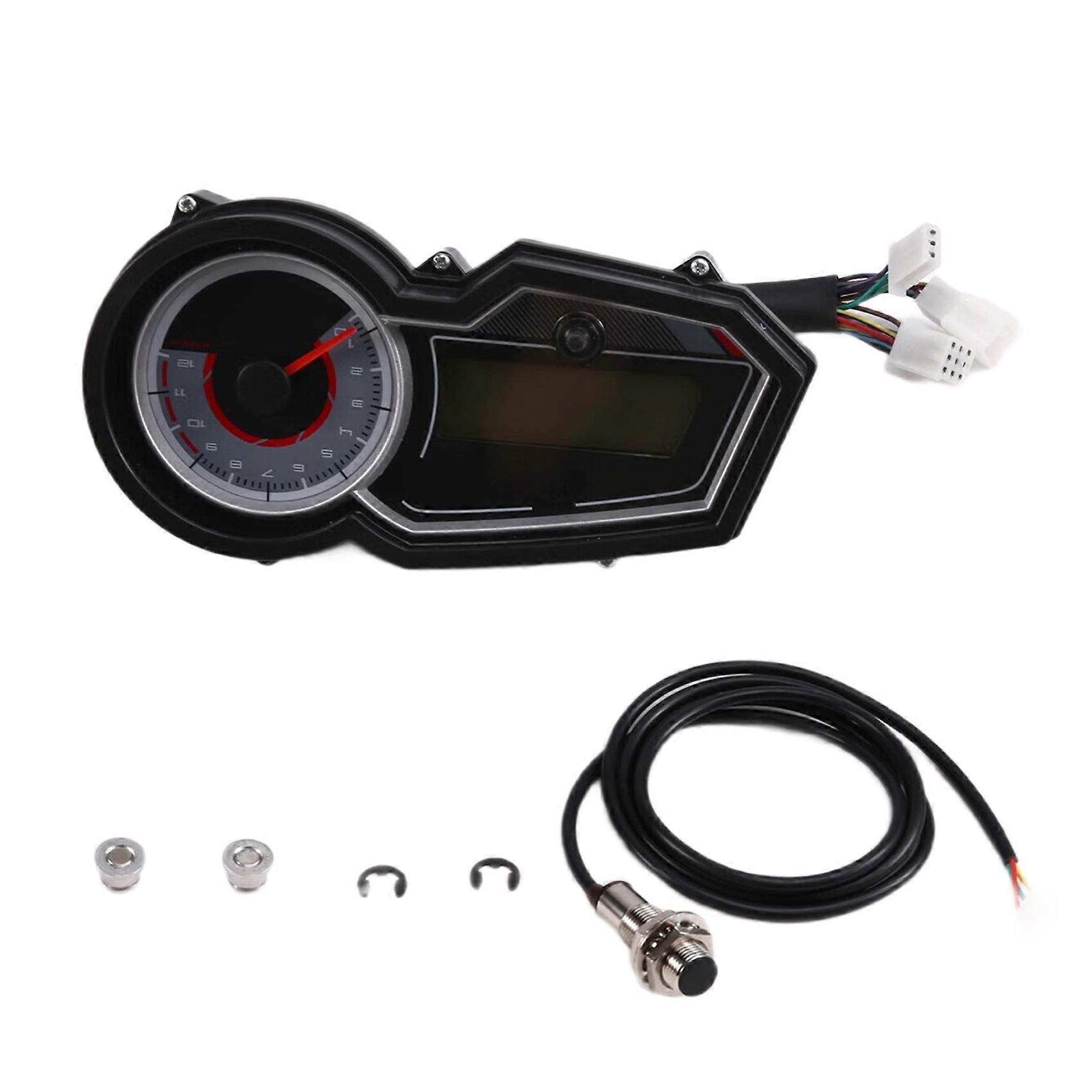 Motorcycle Lcd Digital Meter Speedometer Odometer Tachometer Gauge for Piaggio Robinson 125
