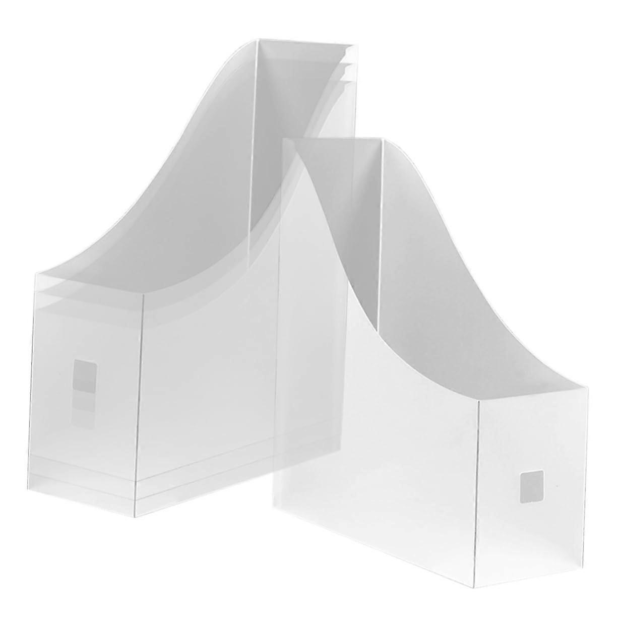 5pcs Plastic Vertical File Organizer Set for A4 Documents, SpaceSaving Desktop Storage