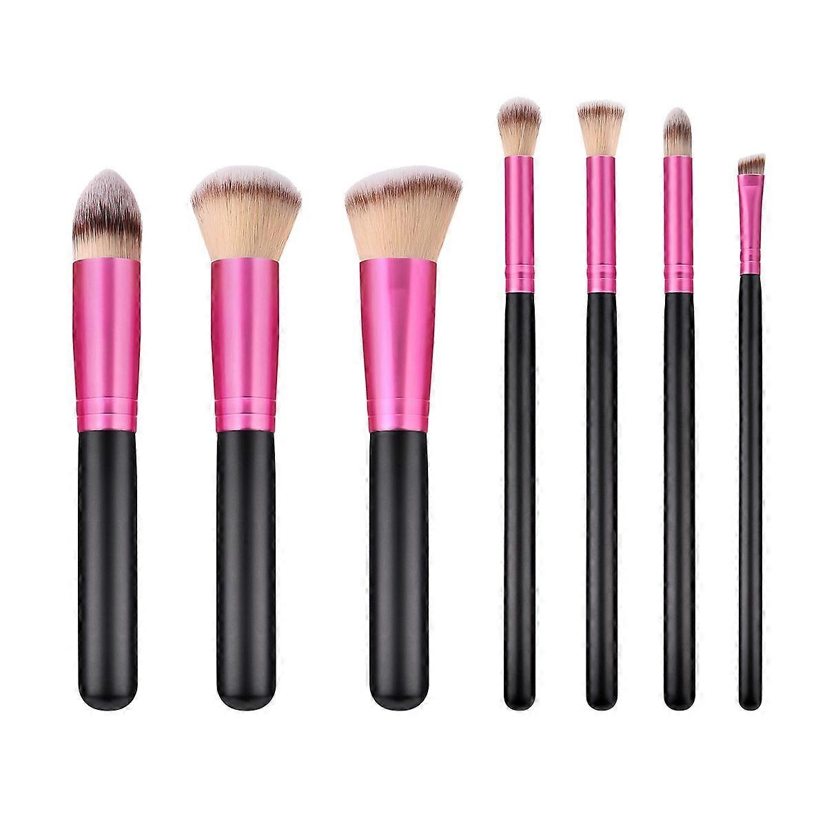 Makeup Set Wooden Handle Nylon Bristles for Powder Application 7Pcs
