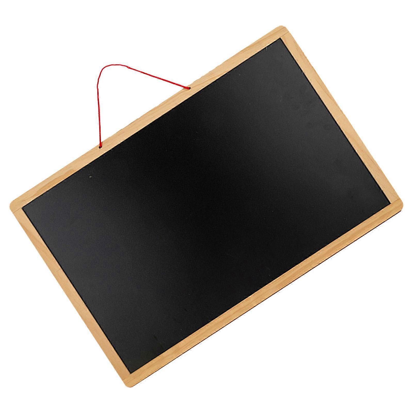 Black Double-Sided Blackboard Wooden Chalkboard for Message 1Pcs