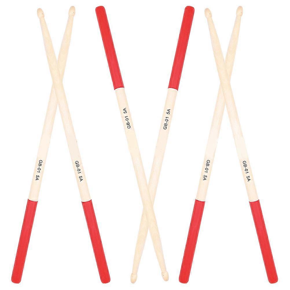 Practice Drumstick Cylindrical Shape Maple Performances Beginners 3Pairs