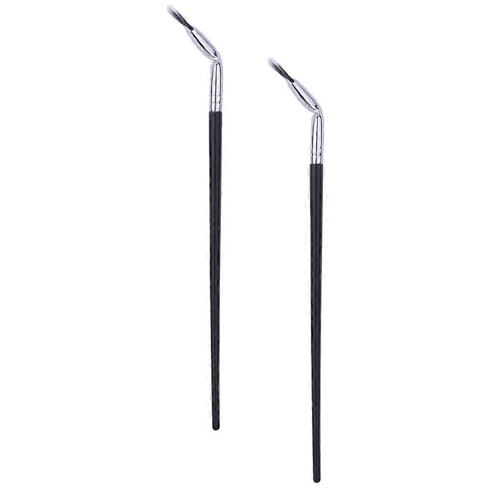 Fan Eyelash Brush Makeup Tools Curved Lower Eyelash Brush 2Pcs Set
