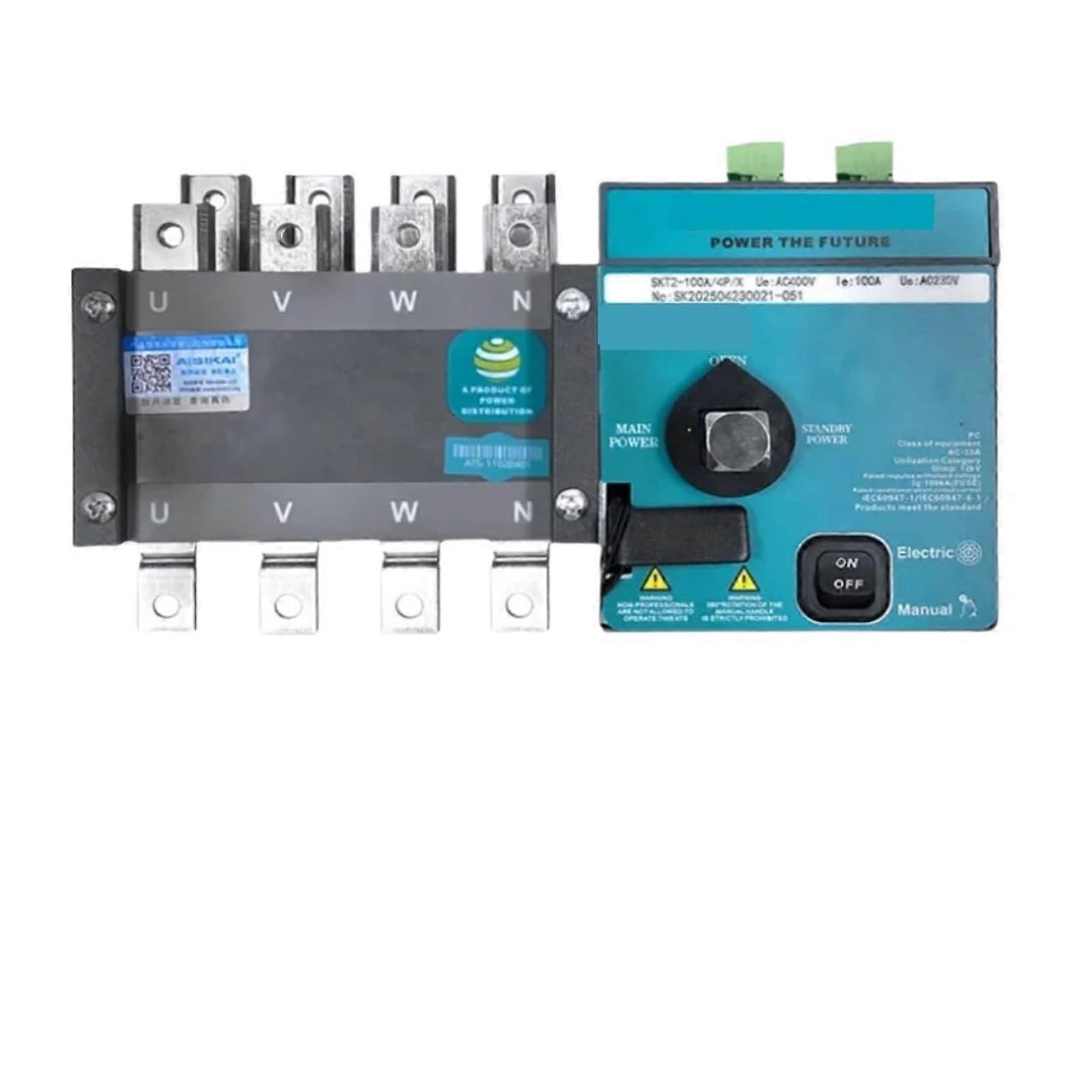 250A 4P ATS Controller Automatic Transfer Switch 220V for Dual Power Generator Exact Color Match