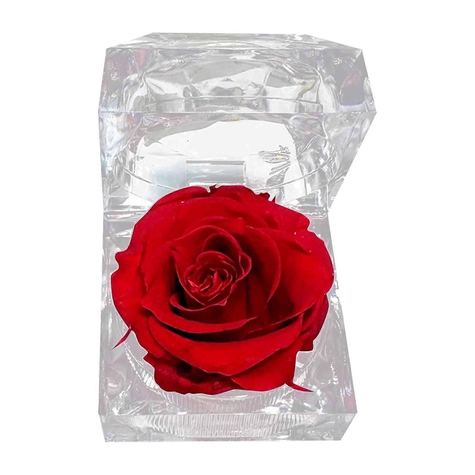 Eternal Rose Keepsake Ring With Arrangement For Proposal And Wedding