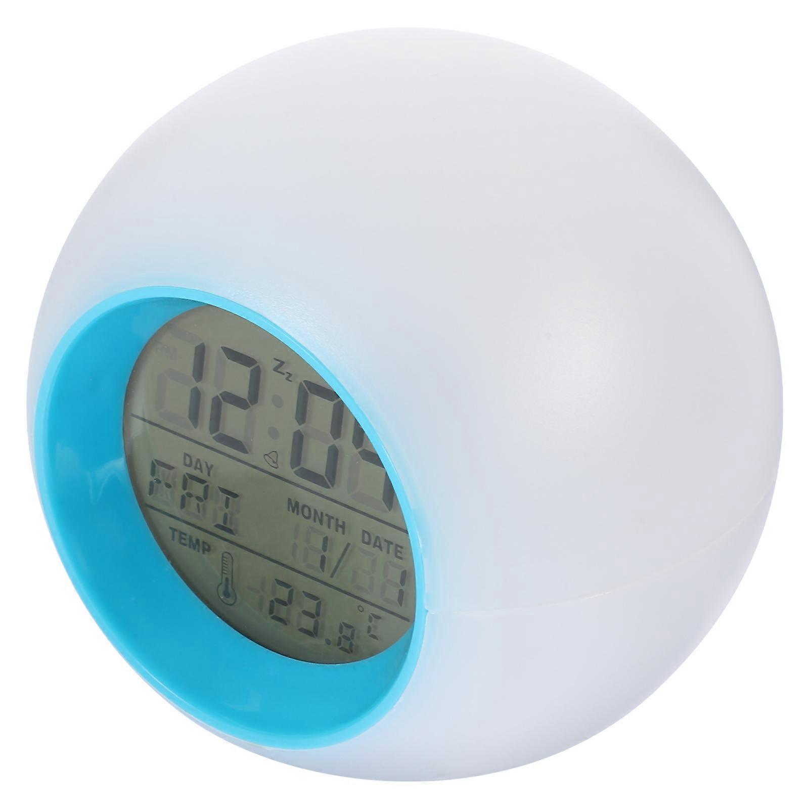 Multi Function Clock Round Colorful Alarm Clock for Kids 2Pcs