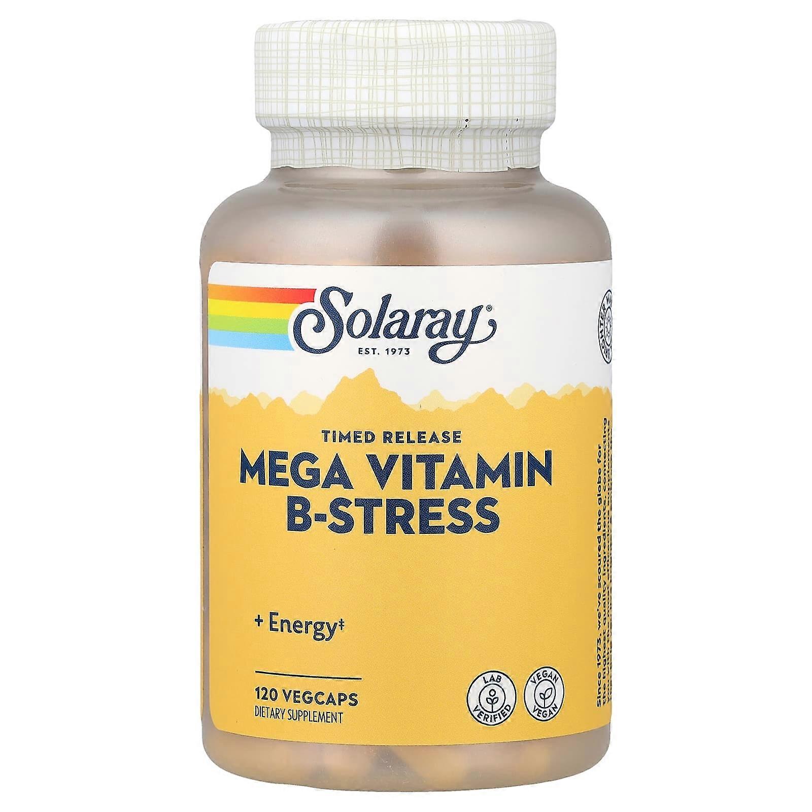 Solaray, Mega B-Stress, Timed-Release, 120 VegCaps