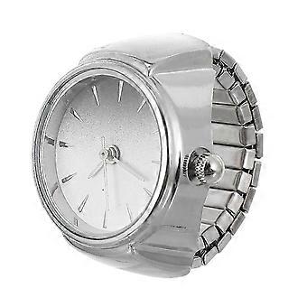 Quartz vingerringhorloge, elastische band, modieus ontwerp, ideaal als cadeau voor de feestdagen.
