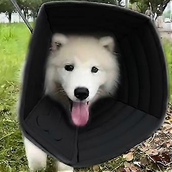 Anti-Bite Protection Cone Collars,Wound Collar Adjustable Neck Cone Protector,Post-OP Healing L Black