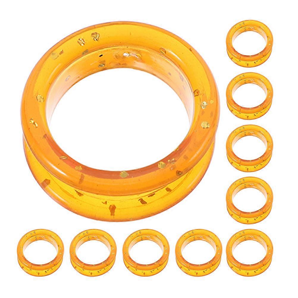 Silicone Finger Ring for Scissors Thumb Inserts 10Pcs Yellow