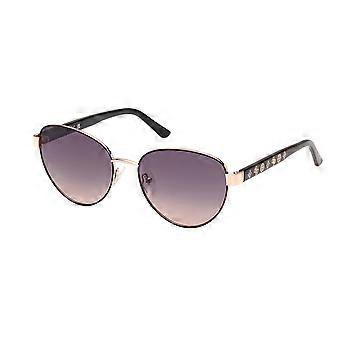 Guess GU00101 05B Full Rim Shiny Black/Gold Women Oval Sunglasses UV3 Original