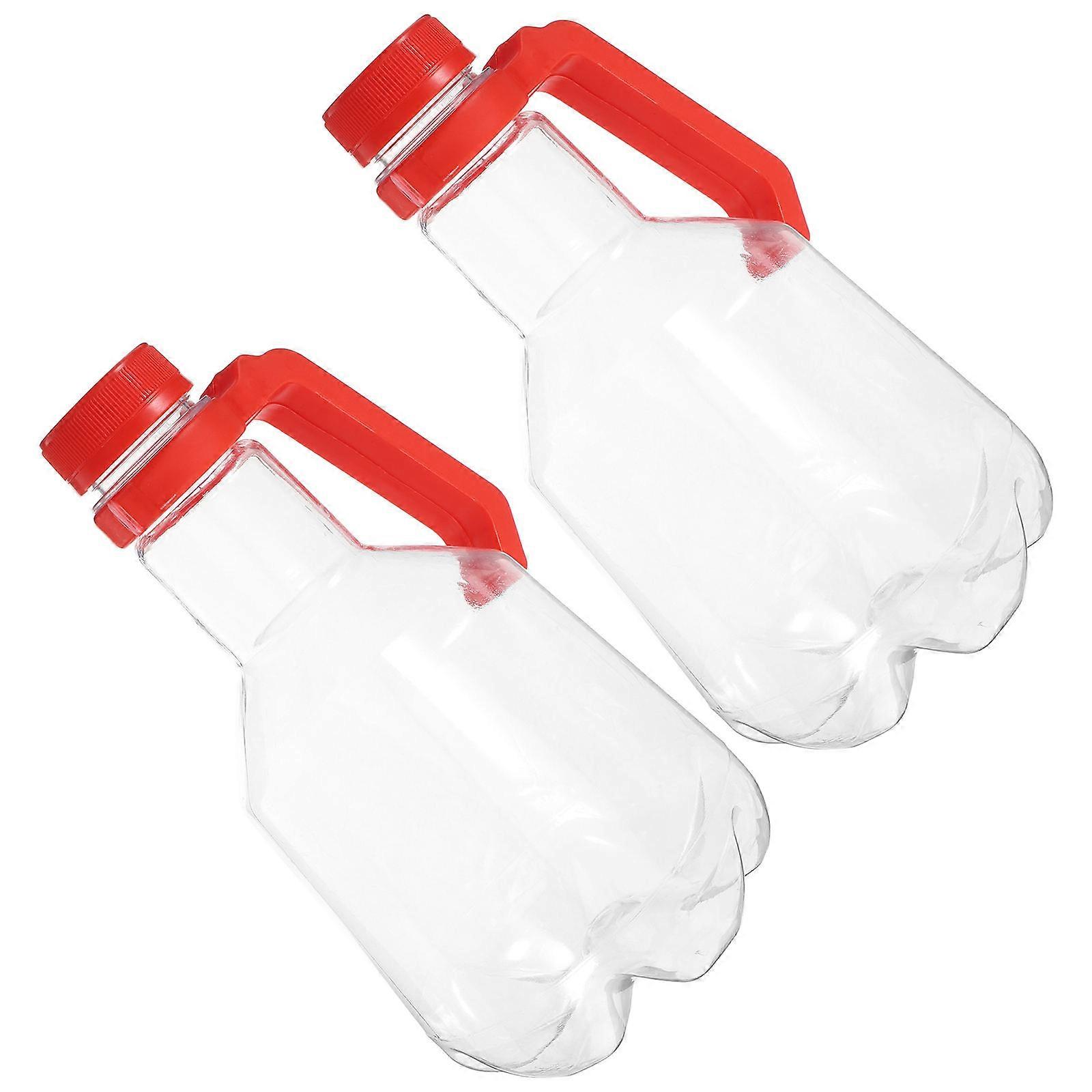 Reusable Plastic Beer Bottle for Storage Use 2Pcs Empty Beverage Packaging Bottle