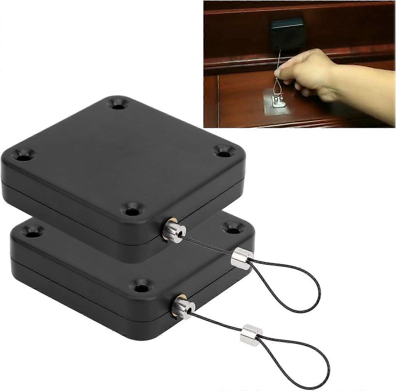 2pcs Door Closer, Punch-Free Automatic Sensor Door Closer Sensor with Strong Pull Force, Self Closing