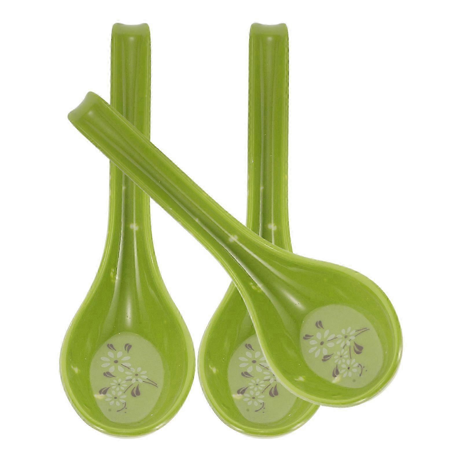 Hook Style Imitation Ceramic Tableware Spoon for Kitchen Use 3Pcs