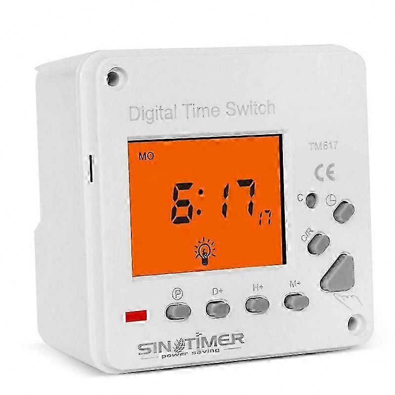 Large Screen Time Control Switch with Backlight Timer