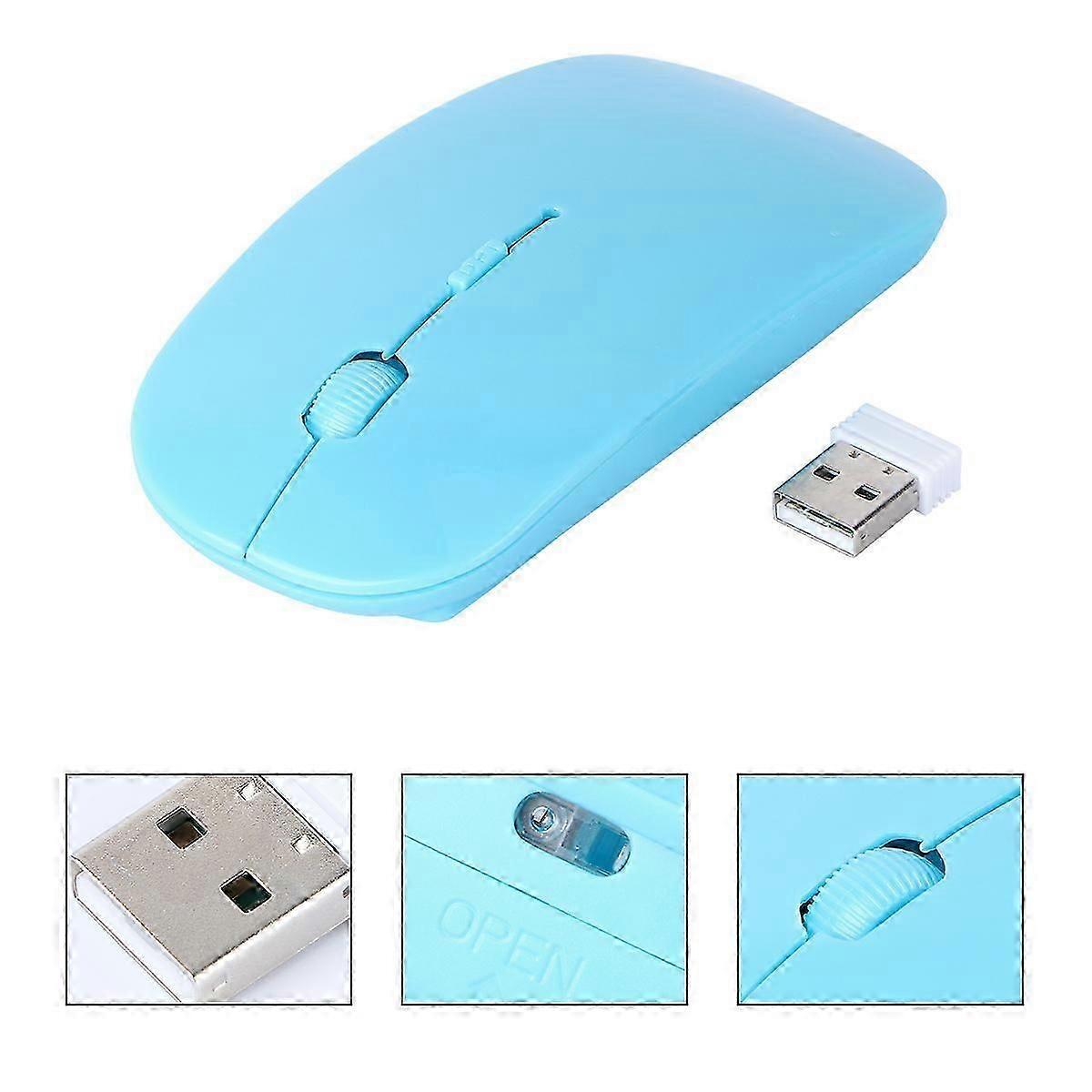 Wireless Mouse Compact Flat Wireless Mouse for Pc Laptop with USB Receiver 2.4g