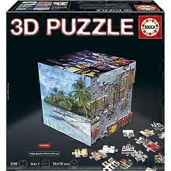 Puzzle 3D - EDUCA - Cube Voyage - 216 pièces - 6 puzzles de 36 pièces - Défi amusant 8 ans et plus (20124)