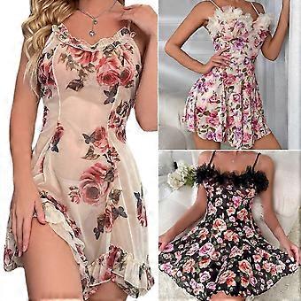 Sexy Damen-Nachthemd, Babydoll-Nachthemd, Blumen-Spitzenkleid, Geschenk, Neuheit