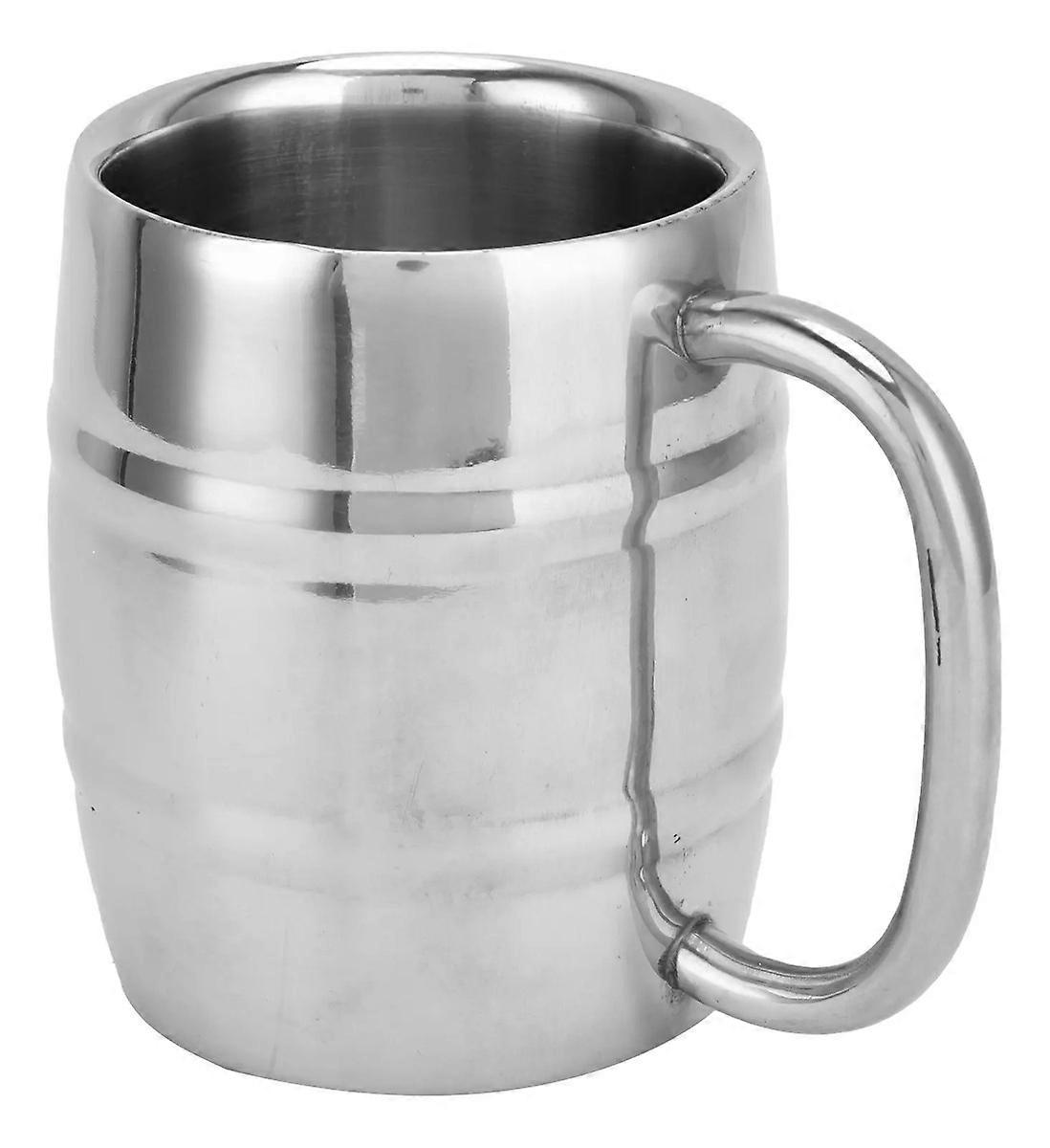 Premium 304 Double-Layer Beer Mug, 300ml