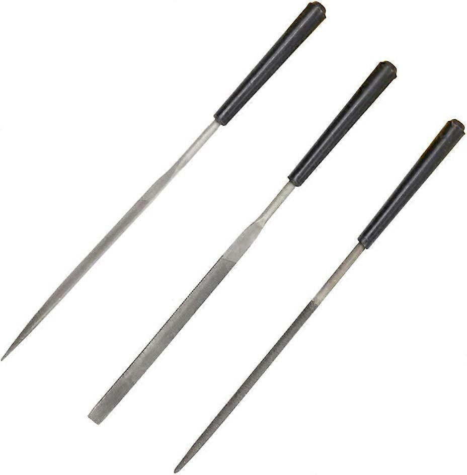 3-Pack Round Flat Triangular Needle File Set Hand Tools Glass Stone Craft Tools