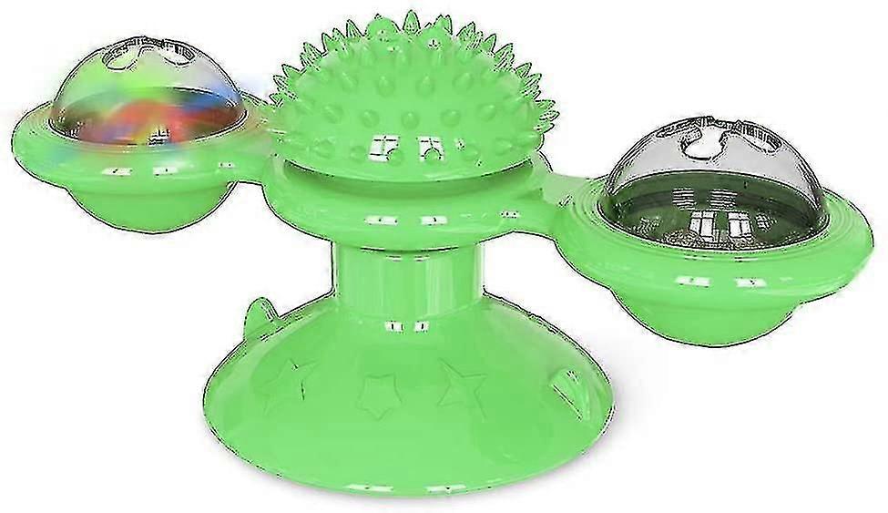 Windmill Cat Toy, Interactive Teat Cat Toy Green