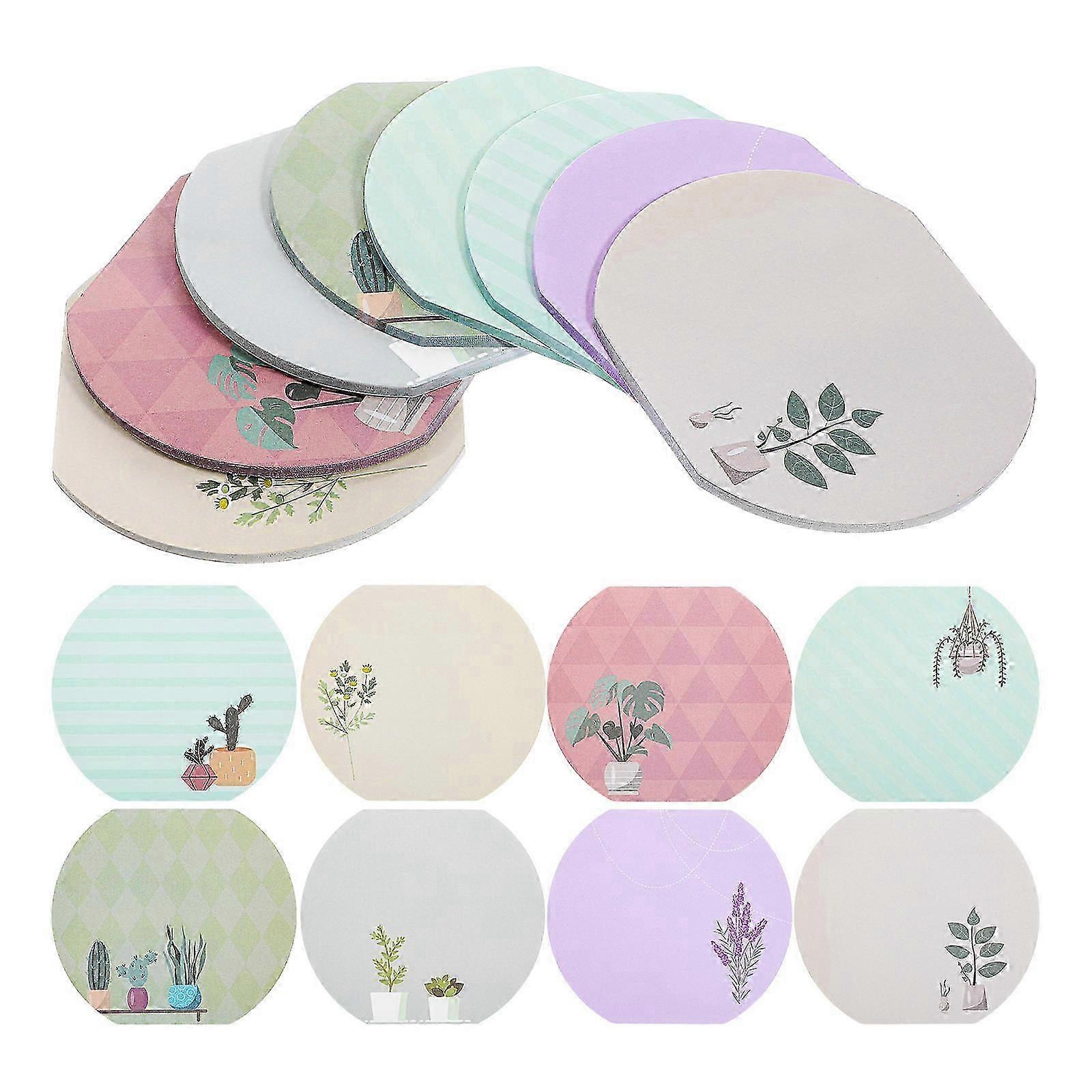Plant Pattern Notepad for Writing with 8Pcs Self-Adhesive Note Pads