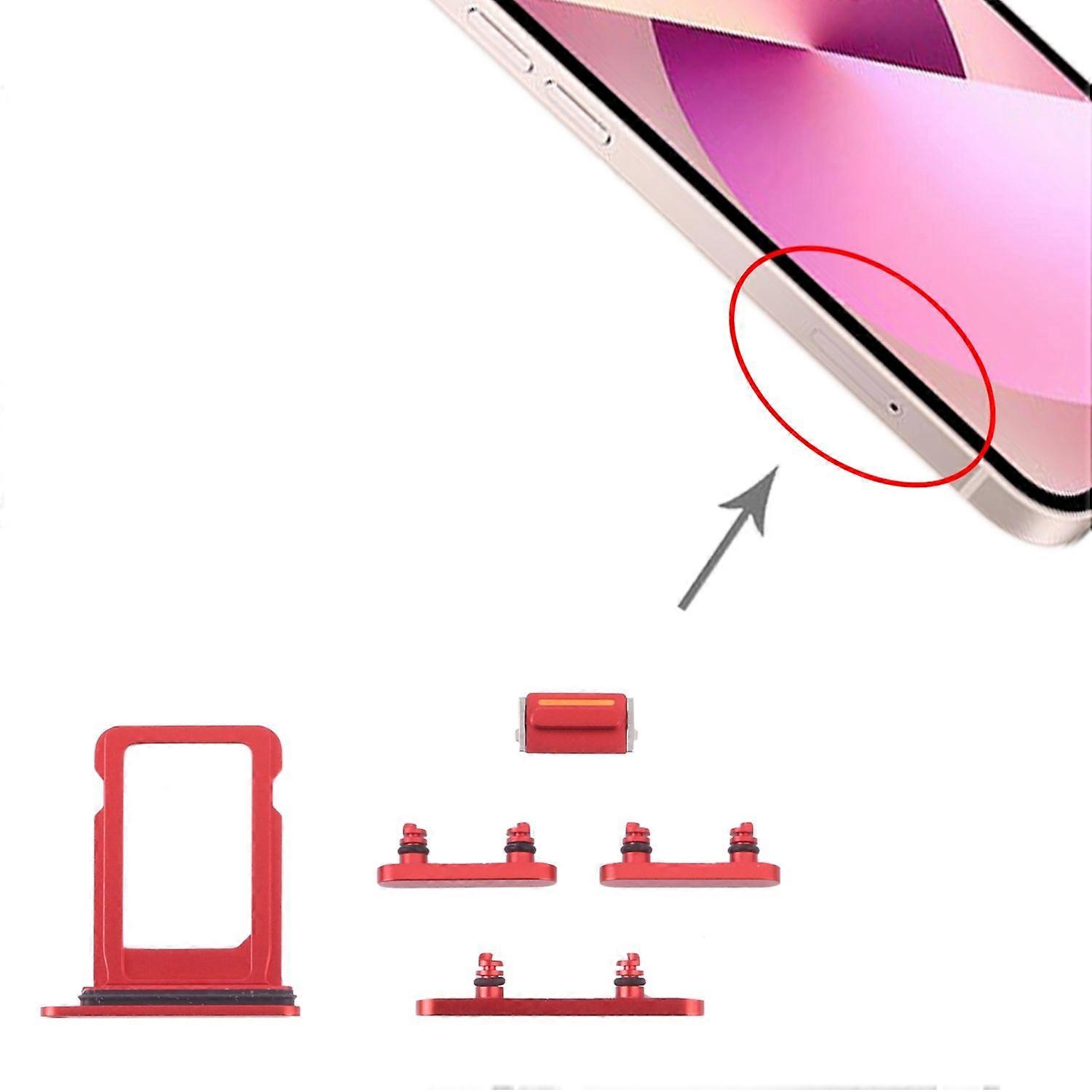 SIM card holder + side buttons Power / Volume Apple iPhone 13 Mini Red