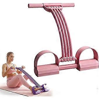 Resistance Band with Pedal & Handles, Multifunctional Full Body Workout Band, Durable Elastic Exercise Gear for Home, Office, Travel Fitness