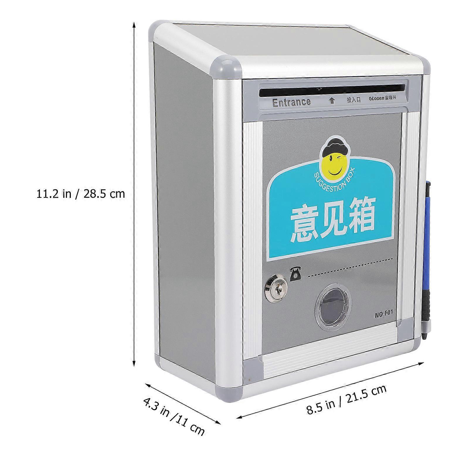 Suggestion Box Wall Mount Locking Box for Safe Letter Storage