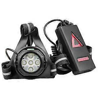 Biking Night Running Lights 5-LED Chest Front Red Warning USB Rechargeable IPX4 Waterproof for Outdoor
