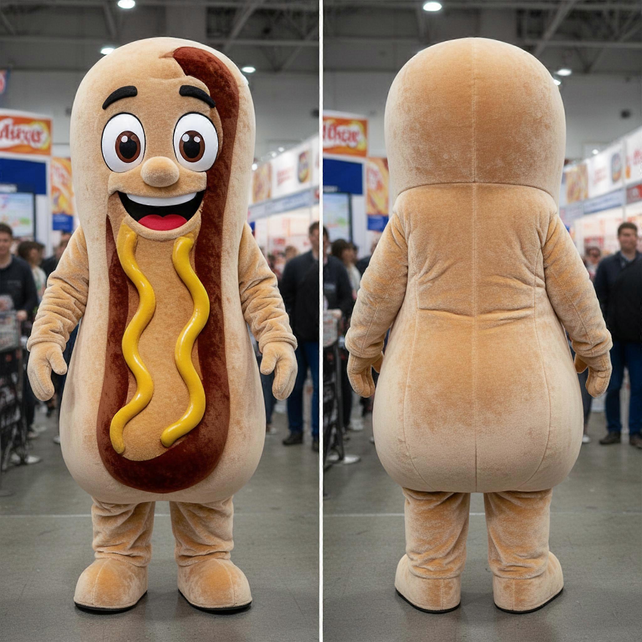 MASTICOT Beige Velvety Currywurst Mascot