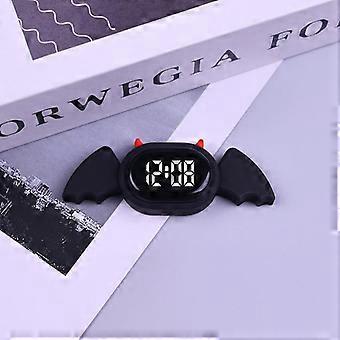 Leuk cartoon LED digitaal elektronisch horloge met nachtlampje, sleutelhanger, zakhorloge, creatief mini-hanghorloge, cadeau voor studenten