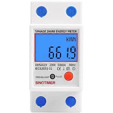 Single-phase 45A sub-meter  MID certified  LCD display  Modular installation for electrical panel