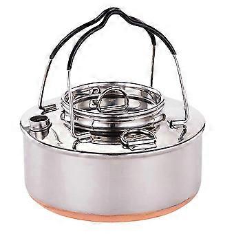 Stainless Steel Camping Kettle Portable Outdoor Camping Kettle 0.9L