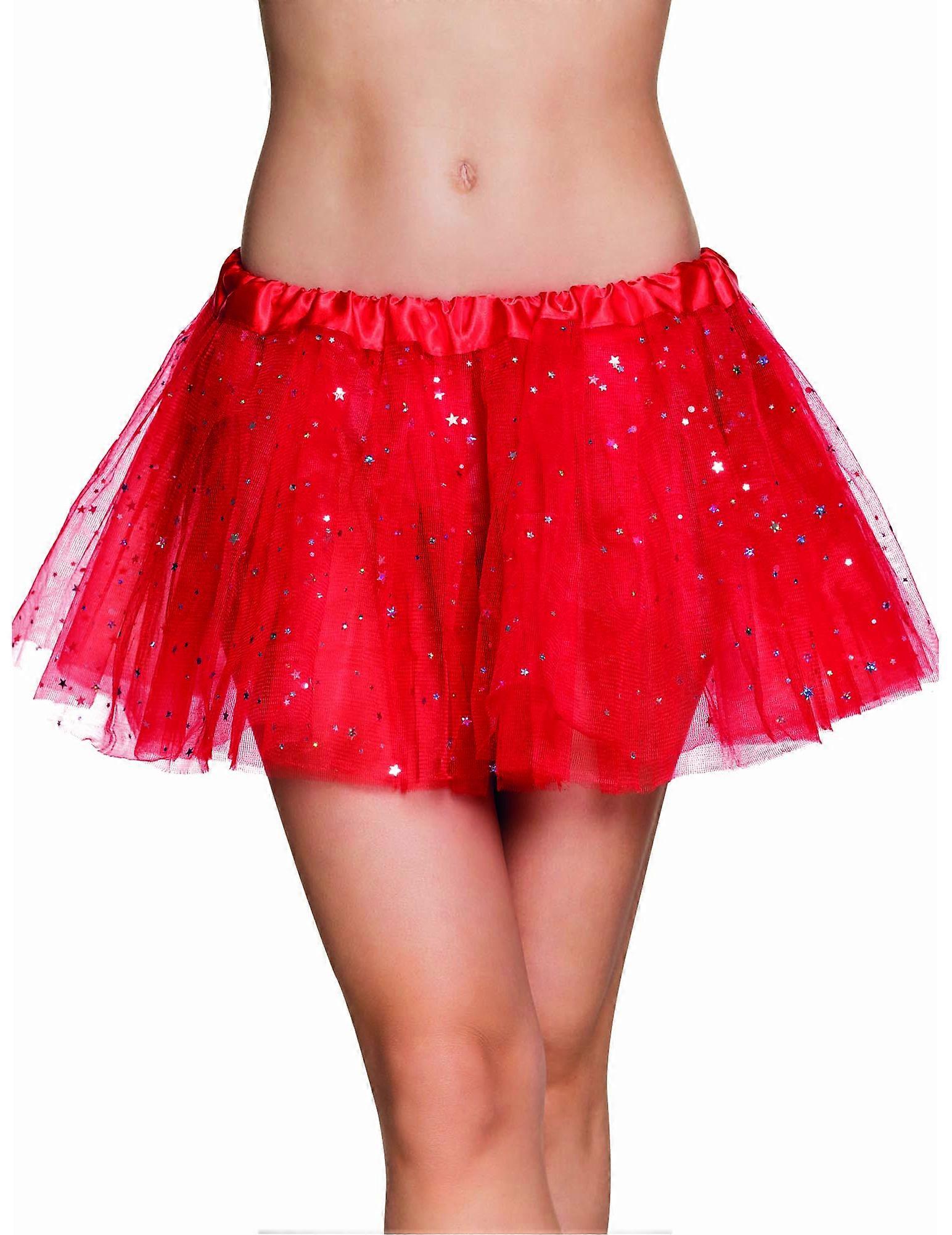 Women's Red Sparkling Star Tutu